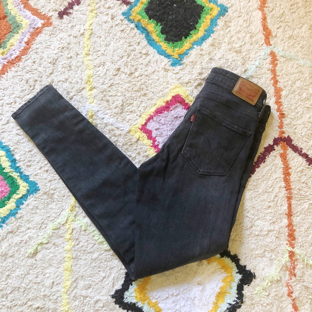 Levi 721 high rise skinny selvedge denim 28